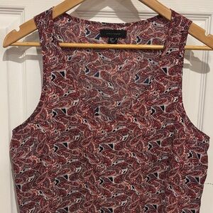 Atmosphere Red Paisley Tank Top